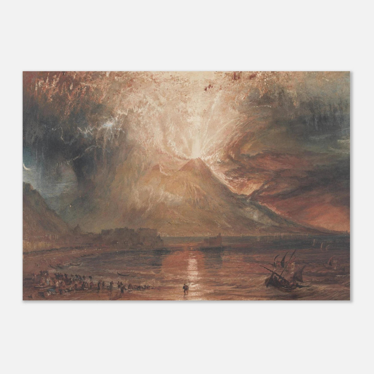 "Volcanic" – Romantic Eruption Wall Art Print Inspired by Vesuvius - Aluminum Print - 70x100 cm / 28x40″ - 