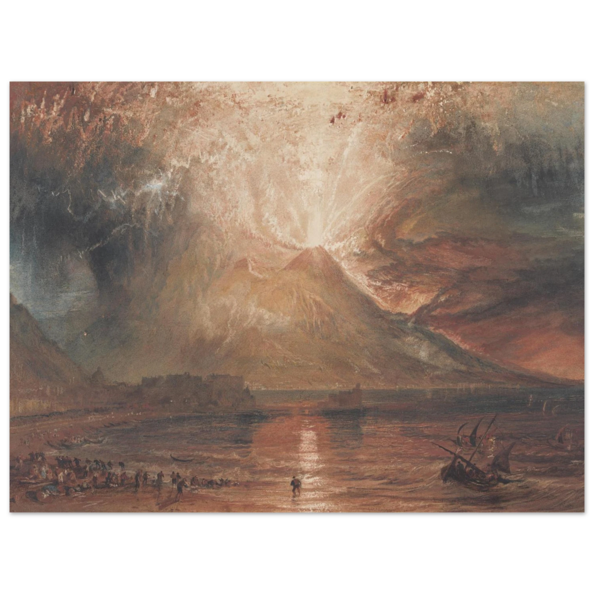 "Volcanic" – Romantic Eruption Wall Art Print Inspired by Vesuvius - Fine Art Poster - 30x40 cm / 12x16″ - 