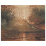 "Volcanic" – Romantic Eruption Wall Art Print Inspired by Vesuvius - Wood Prints - 40x50 cm / 16x20″ - 