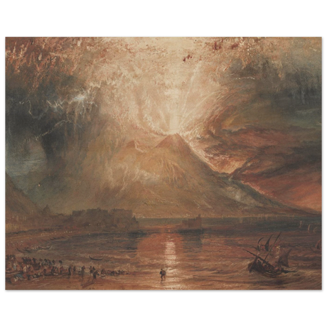 "Volcanic" – Romantic Eruption Wall Art Print Inspired by Vesuvius - Wood Prints - 40x50 cm / 16x20″ - 