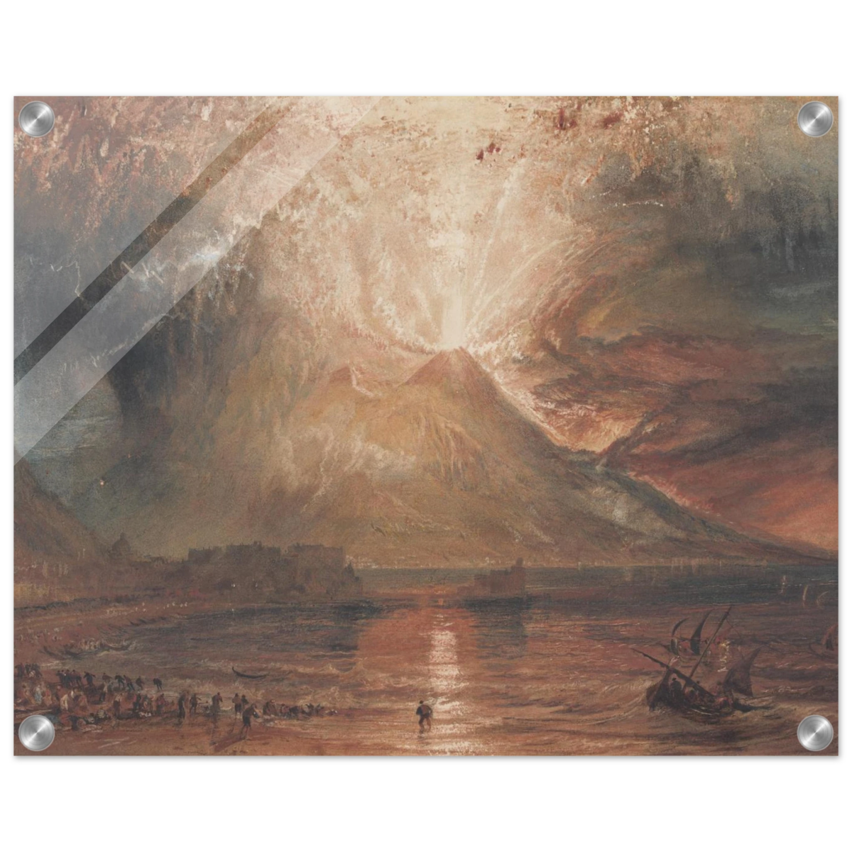 "Volcanic" – Romantic Eruption Wall Art Print Inspired by Vesuvius - Acrylic Print - 40x50 cm / 16x20″ - 