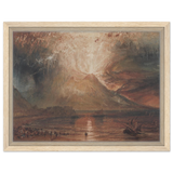 "Volcanic" – Romantic Eruption Wall Art Print Inspired by Vesuvius - Framed Canvas - 30x40 cm / 12x16″ - Wood frame