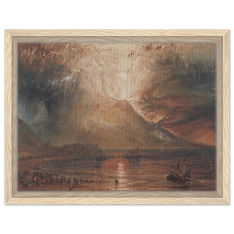 "Volcanic" – Romantic Eruption Wall Art Print Inspired by Vesuvius - Framed Canvas - 30x40 cm / 12x16″ - Wood frame