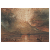 "Volcanic" – Romantic Eruption Wall Art Print Inspired by Vesuvius - Wood Prints - 70x100 cm / 28x40″ - 