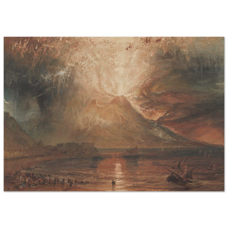 "Volcanic" – Romantic Eruption Wall Art Print Inspired by Vesuvius - Wood Prints - 70x100 cm / 28x40″ - 