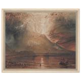 "Volcanic" – Romantic Eruption Wall Art Print Inspired by Vesuvius - Framed Canvas - 40x50 cm / 16x20″ - Wood frame