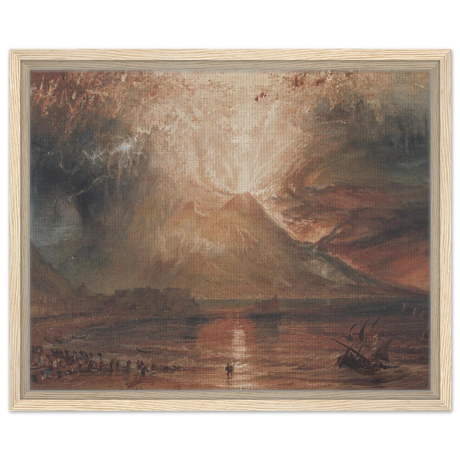 "Volcanic" – Romantic Eruption Wall Art Print Inspired by Vesuvius - Framed Canvas - 40x50 cm / 16x20″ - Wood frame