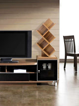 Walnut Wooden Book Storage Rack - 