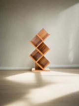 Walnut Wooden Book Storage Rack - 