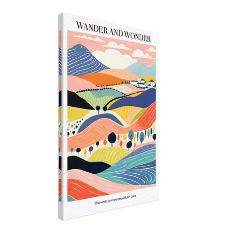Wander and Wonder - Vibrant Landscape Print - Canvas - 40x60 cm / 16x24″ - 