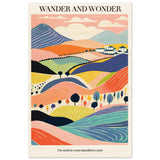 Wander and Wonder - Vibrant Landscape Print - Wood Prints - 30x45 cm / 12x18″ - 