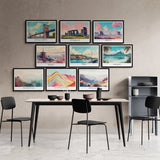Wanderlust Wall: 9 - City Travel Art Collection - Canvas - 40X60 CM / 16X24″ - 
