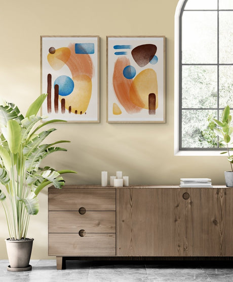 Warm Hues Duo - Canvas - 30X45 CM / 12X18″ - 