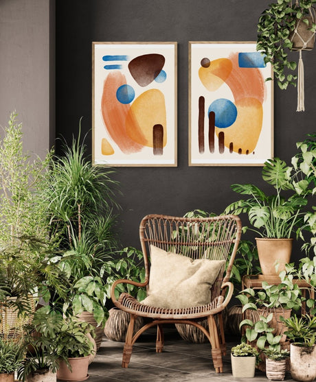 Warm Hues Duo - Canvas - 30X45 CM / 12X18″ - 