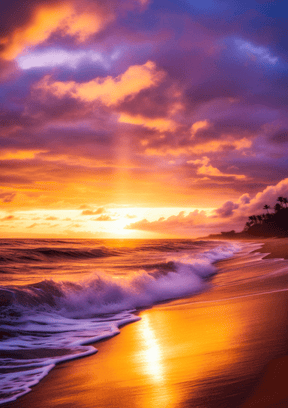 Waves of Serenity and Sky V05 | Travel Collection wall art print | Beaches and Sea - Acrylic Print - 30x45 cm / 12x18″ - 