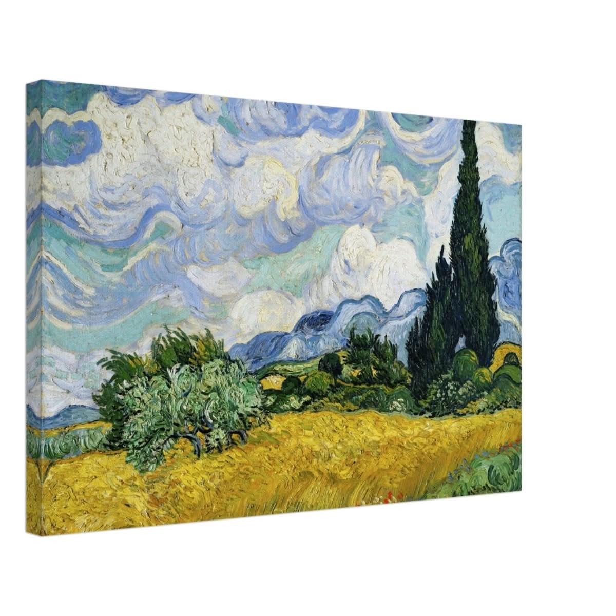 Wheat Field with Cypresses by Vincent van Gogh | Vintage Art wall art print - Canvas - 40x60 cm / 16x24″ - 