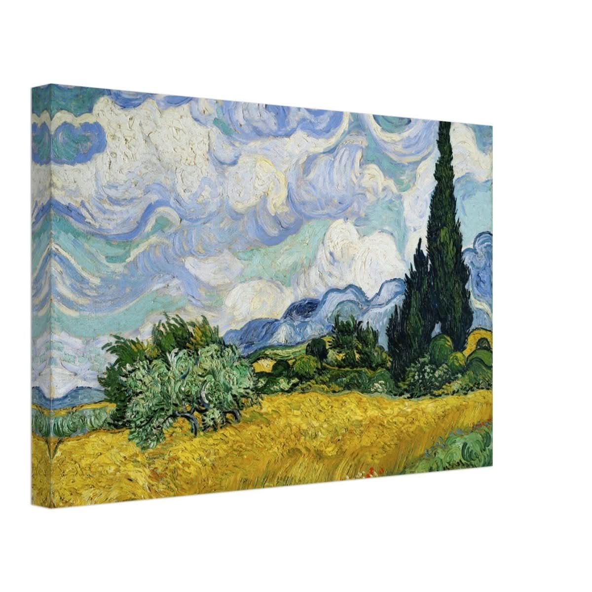 Wheat Field with Cypresses by Vincent van Gogh | Vintage Art wall art print - Canvas - 30x45 cm / 12x18″ - 