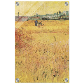 Wheat Field With View Of Arles (1888) by Vincent Van Gogh | Vintage Art wall art print - Acrylic Print - 30x45 cm / 12x18″ - 
