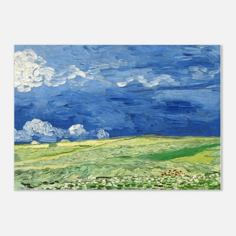 Wheatfield Under Thunderclouds by Vincent van Gogh - Aluminum Print - 70x100 cm / 28x40″ - 