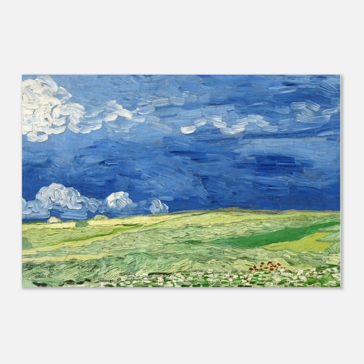 Wheatfield Under Thunderclouds by Vincent van Gogh - Aluminum Print - 50x75 cm / 20x30″ - 