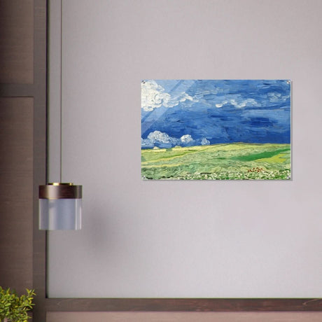 Wheatfield Under Thunderclouds by Vincent van Gogh - Acrylic Print - 60x90 cm / 24x36″ - 