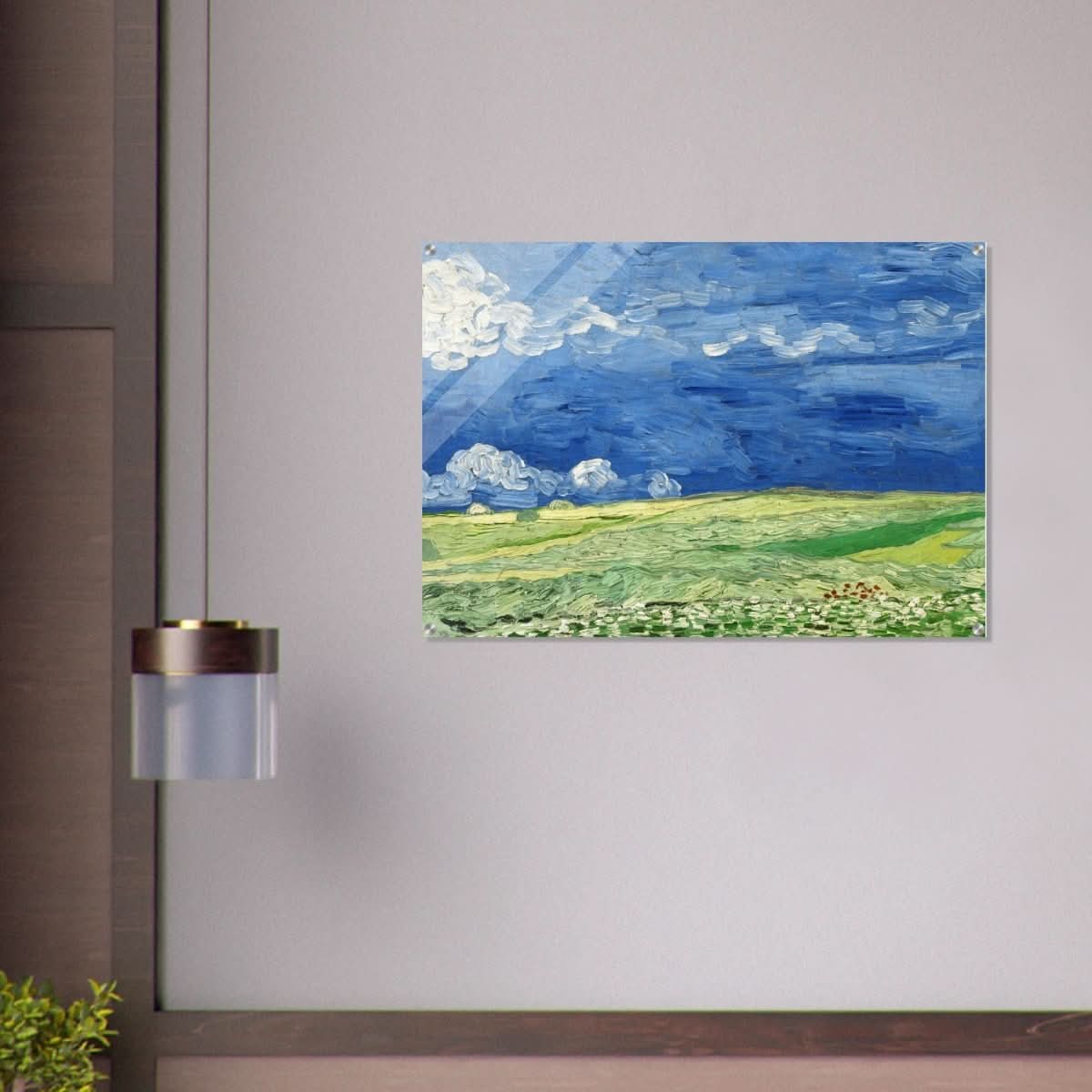 Wheatfield Under Thunderclouds by Vincent van Gogh - Acrylic Print - 70x100 cm / 28x40″ - 