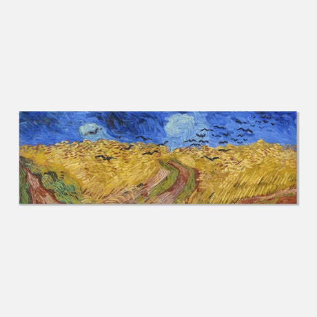 Wheatfield with Crows 1890 , by Vincent van Gogh | Extra wide canvas print - Aluminum Print - 30x90 cm / 12x36″ - 