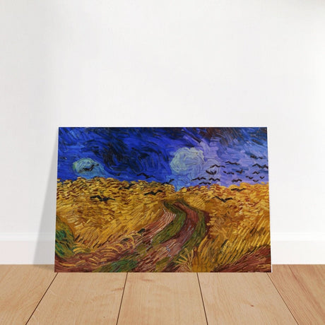 Wheatfield with Crows by Vincent van Gogh 1890 | Vintage wall art print - Brushed Aluminum Print - 30x45 cm / 12x18″ - 