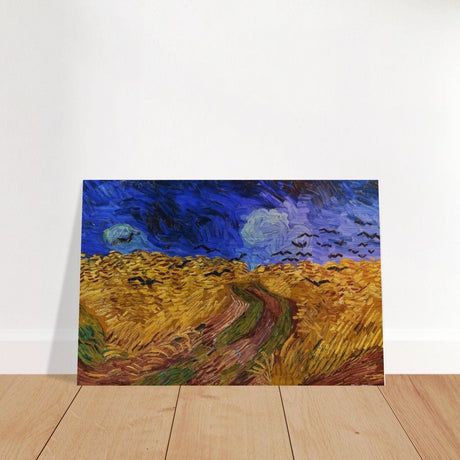 Wheatfield with Crows by Vincent van Gogh 1890 | Vintage wall art print - Brushed Aluminum Print - 40x60 cm / 16x24″ - 