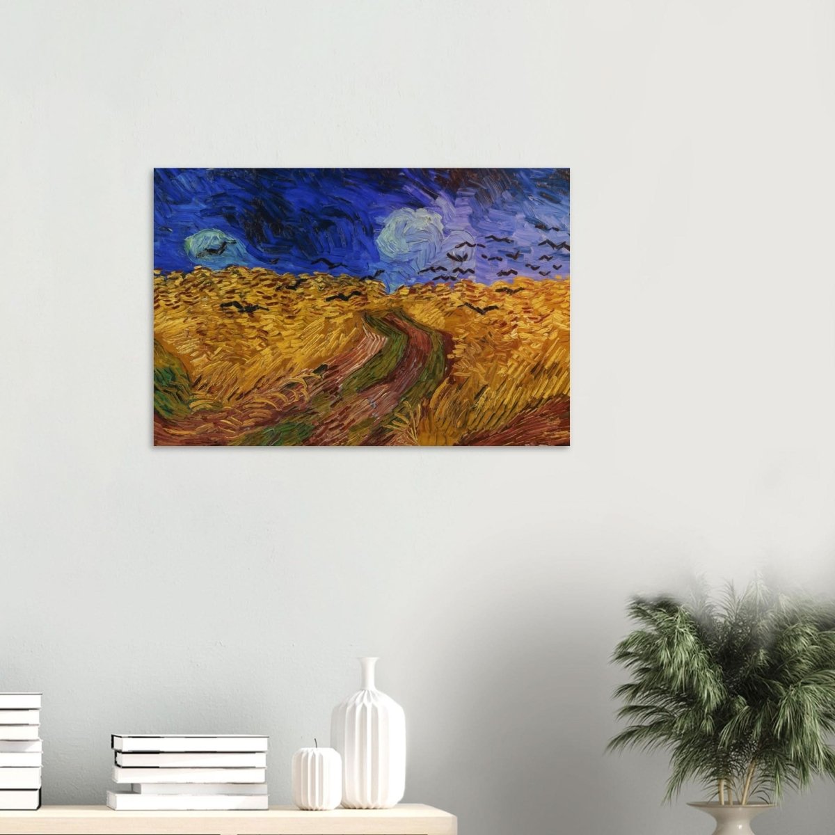 Wheatfield with Crows by Vincent van Gogh 1890 | Vintage wall art print - Wood Prints - 50x75 cm / 20x30″ - 10 mm