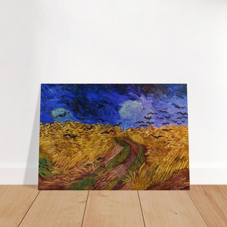 Wheatfield with Crows by Vincent van Gogh 1890 | Vintage wall art print - Brushed Aluminum Print - 70x100 cm / 28x40″ - 
