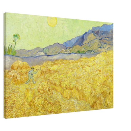 Wheatfield with Reaper by Vincent Van Gogh - Canvas - 70x100 cm / 28x40″ - Slim