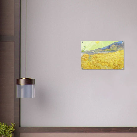 Wheatfield with Reaper by Vincent Van Gogh - Acrylic Print - 40x60 cm / 16x24″ - 
