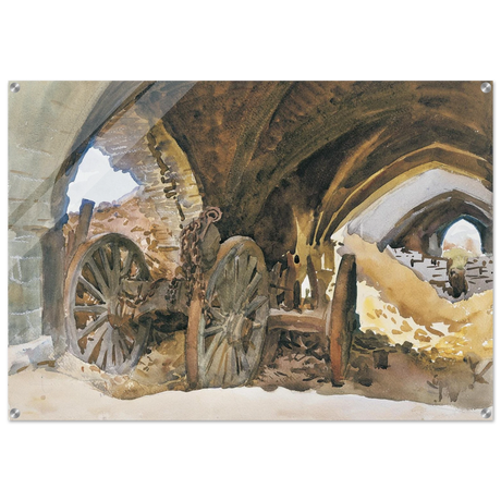 "Wheels in Vault" by John Singer Sargent – Industrial Impressionist Wall Art Print - Acrylic Print - 70x100 cm / 28x40″ - 