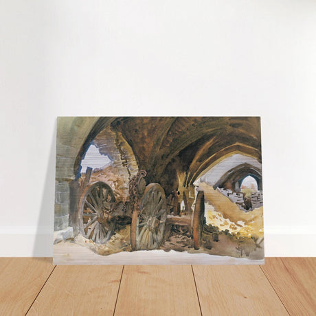 "Wheels in Vault" by John Singer Sargent – Industrial Impressionist Wall Art Print - Brushed Aluminum Print - 70x100 cm / 28x40″ - 