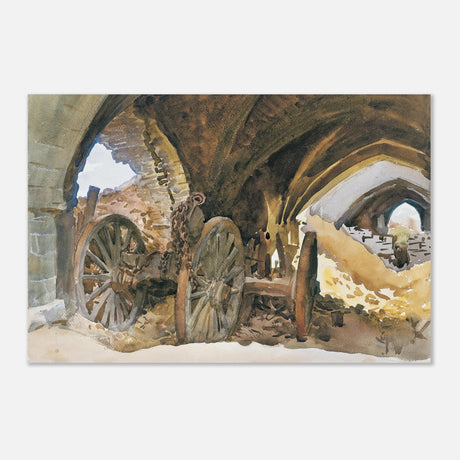 "Wheels in Vault" by John Singer Sargent – Industrial Impressionist Wall Art Print - Aluminum Print - 20x30 cm / 8x12″ - 