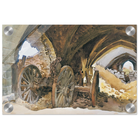 "Wheels in Vault" by John Singer Sargent – Industrial Impressionist Wall Art Print - Acrylic Print - 20x30 cm / 8x12″ - 