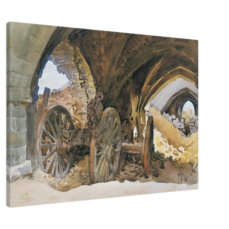 "Wheels in Vault" by John Singer Sargent – Industrial Impressionist Wall Art Print - Canvas - 70x100 cm / 28x40″ - 