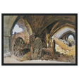 "Wheels in Vault" by John Singer Sargent – Industrial Impressionist Wall Art Print - Framed Canvas - 60x90 cm / 24x36″ - Black frame