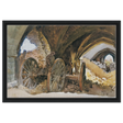 "Wheels in Vault" by John Singer Sargent – Industrial Impressionist Wall Art Print - Framed Canvas - 40x60 cm / 16x24″ - Black frame