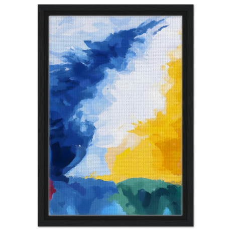 Where Light Meets the Sky | Abstract Wall art Print - Framed Canvas - 30x45 cm / 12x18″ - Black frame