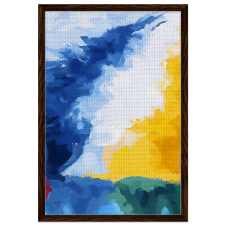 Where Light Meets the Sky | Abstract Wall art Print - Framed Canvas - 50x75 cm / 20x30″ - Dark wood frame