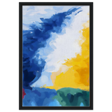 Where Light Meets the Sky | Abstract Wall art Print - Framed Canvas - 50x75 cm / 20x30″ - Black frame