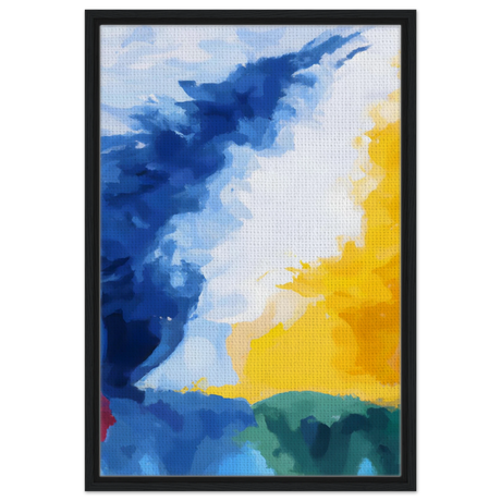 Where Light Meets the Sky | Abstract Wall art Print - Framed Canvas - 50x75 cm / 20x30″ - Black frame