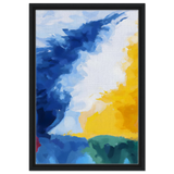 Where Light Meets the Sky | Abstract Wall art Print - Framed Canvas - 40x60 cm / 16x24″ - Black frame