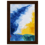 Where Light Meets the Sky | Abstract Wall art Print - Framed Canvas - 20x30 cm / 8x12″ - Dark wood frame