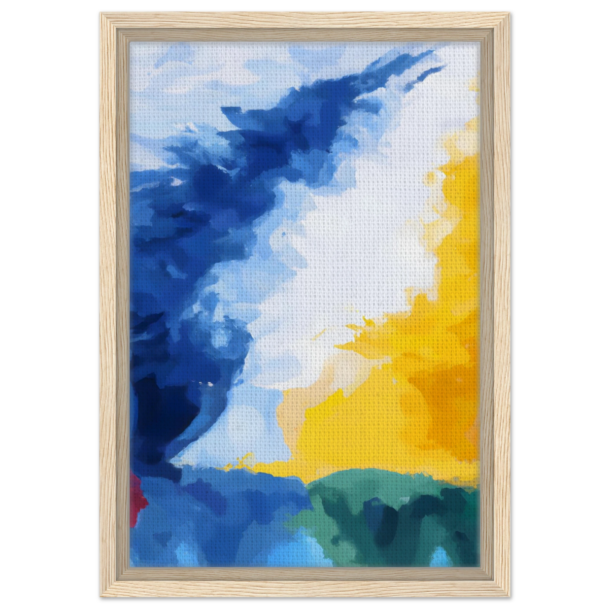 Where Light Meets the Sky | Abstract Wall art Print - Framed Canvas - 30x45 cm / 12x18″ - Wood frame