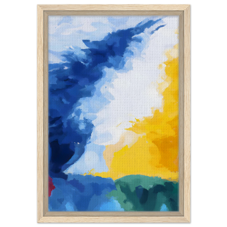 Where Light Meets the Sky | Abstract Wall art Print - Framed Canvas - 30x45 cm / 12x18″ - Wood frame