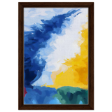 Where Light Meets the Sky | Abstract Wall art Print - Framed Canvas - 30x45 cm / 12x18″ - Dark wood frame