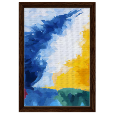 Where Light Meets the Sky | Abstract Wall art Print - Framed Canvas - 30x45 cm / 12x18″ - Dark wood frame